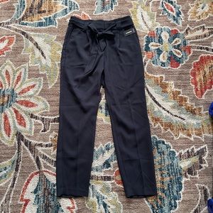 High Rise Dress Pants with waistband tie.
